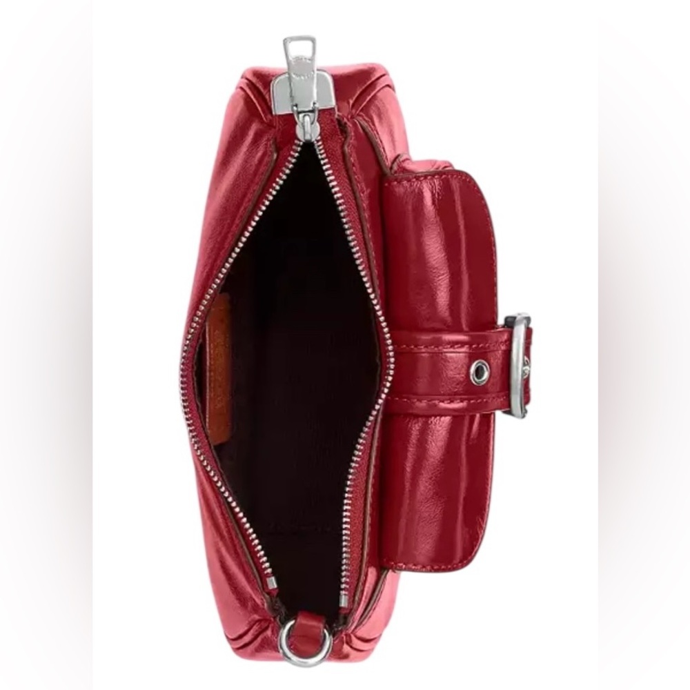 COACH Cherry Red Crossbody, Ashton mini crossbody convertible shoulder bag, NWT - Picture 3 of 10